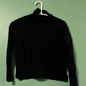 Babaton Black Merino Wool Turtleneck